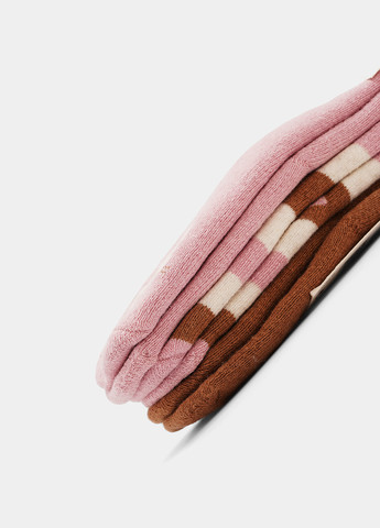 Рожеві шкарпетки (3 пари) C&A смужки (334008585)