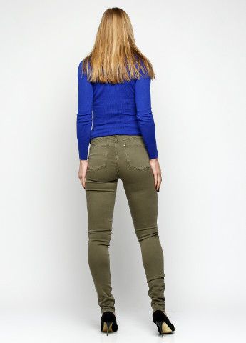 Зеленые демисезонные скинни джинсы H&M