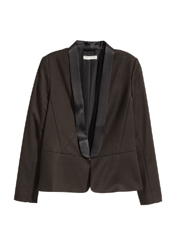 Черный женский пиджак H&M однотонный - демисезонный