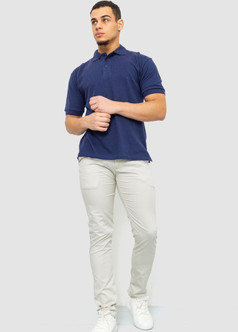 Темно-синяя футболка-поло для мужчин Ager однотонная