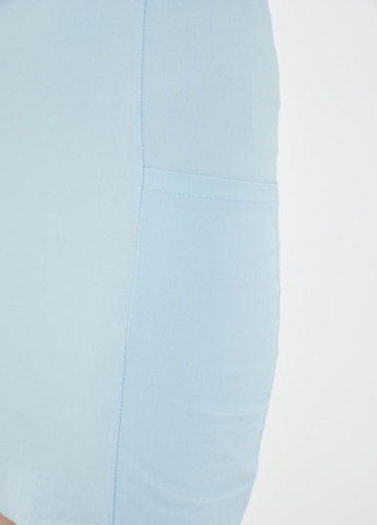 Голубое кэжуал деликатное летнее платье-футляр из бенгалина с карманами yorkshire Podium однотонное