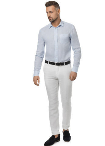 Белые кэжуал демисезонные прямые брюки Gregory Arber