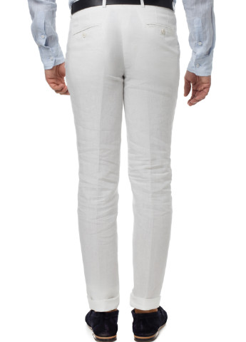 Белые кэжуал демисезонные прямые брюки Gregory Arber