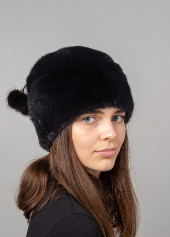 Жіноча тепла зимова шапка з натуральної норки Меховой Стиль кися (254733538)