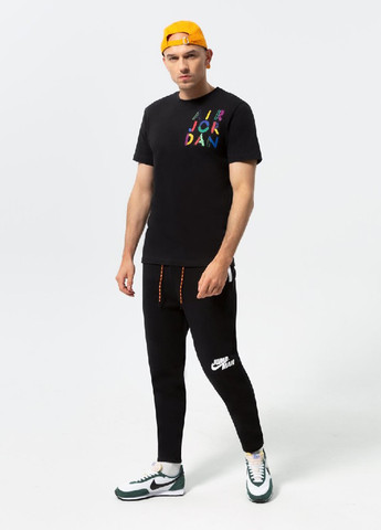 Черные кэжуал, спортивные демисезонные джоггеры брюки Jordan