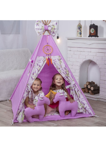 Детская игровая палатка вигвам домик для детей с ковриком и подушками 100х100 см (22541-Нов) Лиловый Francesco Marconi (252506898)