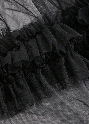 Черная кэжуал однотонная юбка SHEIN а-силуэта (трапеция)