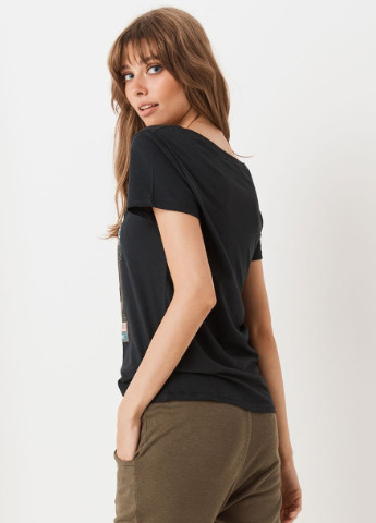 Черная летняя футболка женская el romance Berni Fashion WF-1363