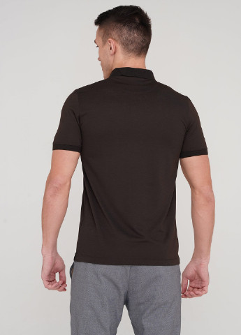 Темно-коричневая футболка-поло для мужчин Trend Collection однотонная