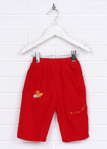 Красные кэжуал демисезонные прямые брюки Apple & Boe