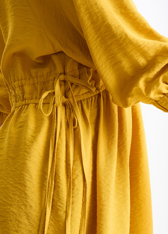 Гірчична кежуал сукня в стилі армпір C&A однотонна