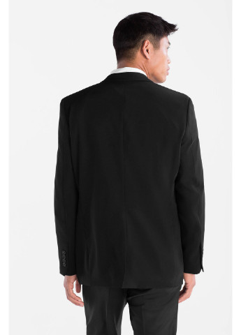 Пиджак C&A однотонный чёрный деловой полиэстер