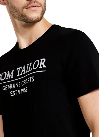 Чорна футболка Tom Tailor