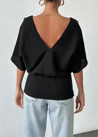 Чорна блуза SHEIN