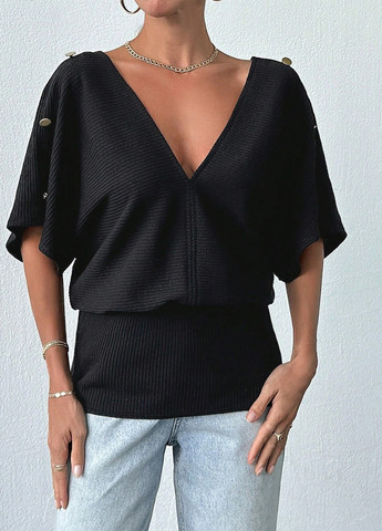 Чорна блуза SHEIN