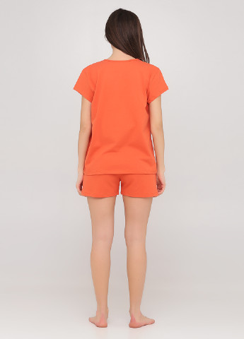 Оранжевая всесезон пижама (футболка, шорты) футболка + шорты Lucci