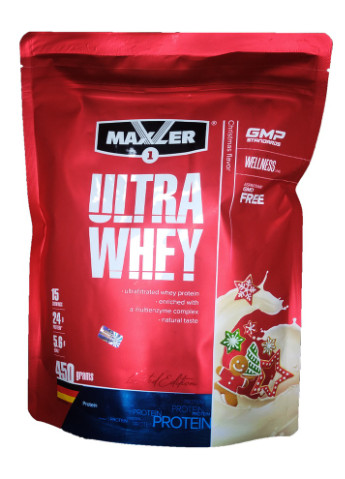 Сиворотковий протеїн Ultra Whey 450g з різдвяним смаком Maxler (253184198)
