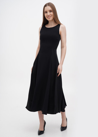 Черное кэжуал, вечернее платье клеш Ralph Lauren однотонное