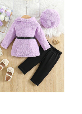 Комбінований демісезонний комплект (шуба, легінси) SHEIN