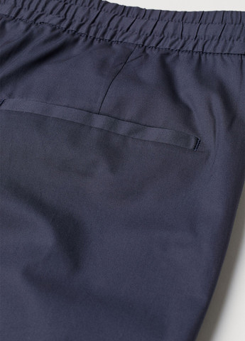 Темно-синие кэжуал демисезонные прямые брюки H&M