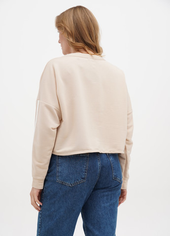 Бежевый свитшот Boohoo однотонный лампасы (293970688)