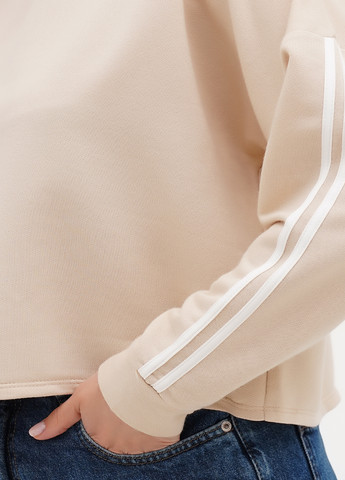 Бежевый свитшот Boohoo однотонный лампасы (293970688)