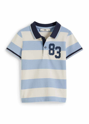 Цветная детская футболка-поло для мальчика C&A в полоску