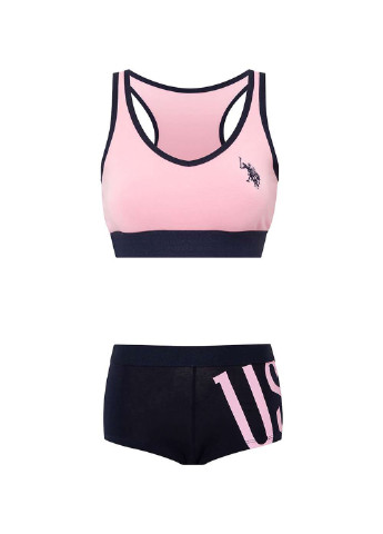 Рожевий демісезонний комплект (топ, труси) U.S. Polo Assn.
