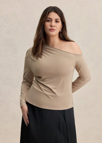 Хаки блуза SHEIN