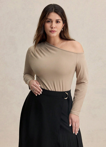 Хаки блуза SHEIN