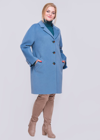 Голубое демисезонное Пальто Mirella Moda