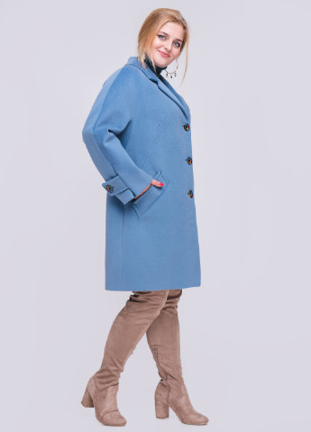 Голубое демисезонное Пальто Mirella Moda