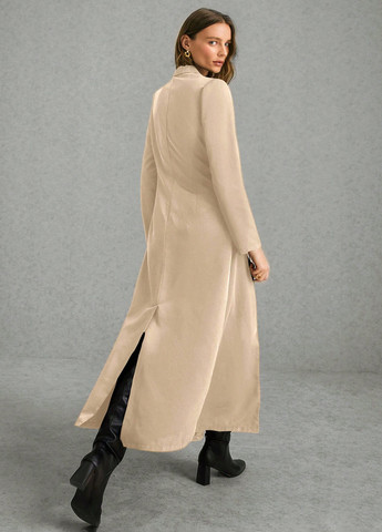 Бежевое демисезонное Пальто однобортное SHEIN