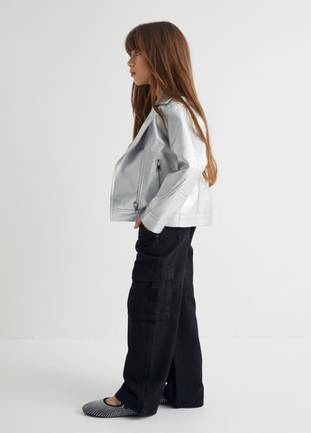 Серебряная летняя куртка косуха KOTON