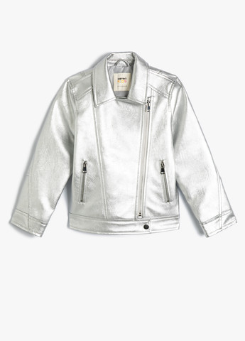 Серебряная летняя куртка косуха KOTON