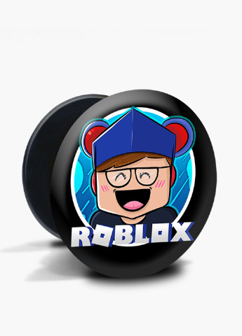 Попсокет (Popsockets) тримач для смартфону Роблокс (Roblox) (8754-1220) Чорний MobiPrint (216748402)