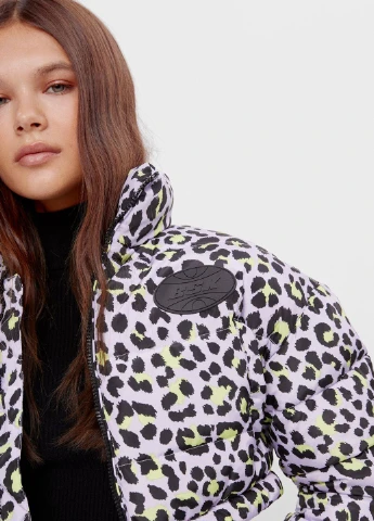 Бузкова куртка легка,бузковий в візерунки, Bershka