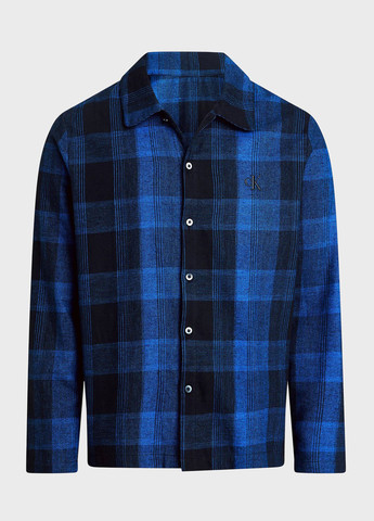 Синяя домашний рубашка в клетку Calvin Klein