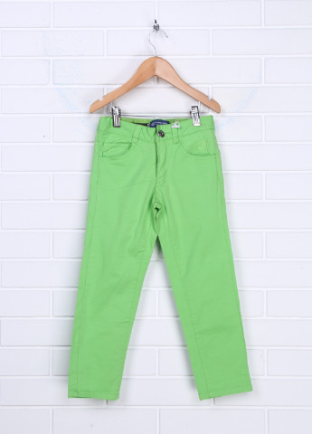 Зеленые кэжуал демисезонные прямые брюки Cotton Belt