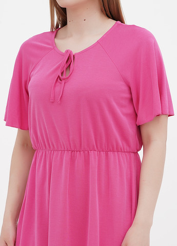 Розовое кэжуал платье клеш Orsay однотонное