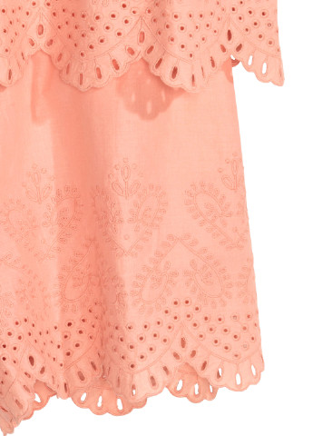 Комбінезон H&M комбінезон-шорти квітковий персиковий кежуал