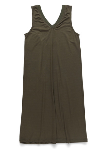 Оливковое (хаки) кэжуал платье платье-майка Selected Femme однотонное