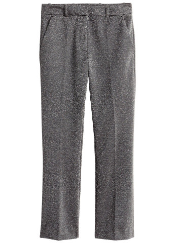 Серебристые кэжуал демисезонные прямые брюки H&M