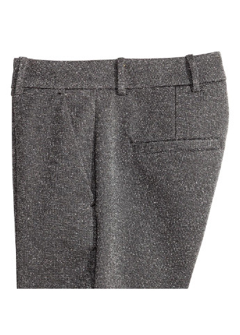 Серебристые кэжуал демисезонные прямые брюки H&M