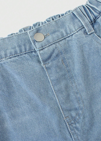 Голубые демисезонные прямые джинсы SHEIN