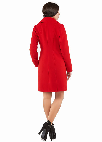 Красное демисезонное Пальто однобортное MN