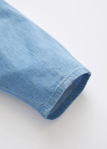 Голубые кэжуал демисезонные прямые брюки DeFacto