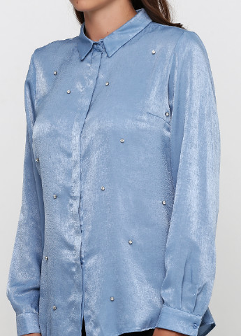 Голубая демисезонная блуза Sassofono