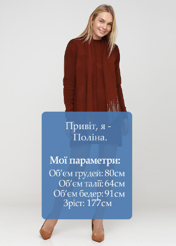 Теракотова кежуал сукня сукня светр New Collection однотонна