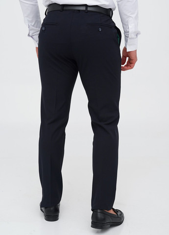 Темно-синие кэжуал, классические демисезонные зауженные брюки Trend Collection